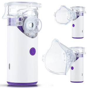 Ultrasonic Mini Nebulizer Rechargeable Mesh Nebulizer Inhaler Spray Adult & Kids Asthma Saline Nebuliser