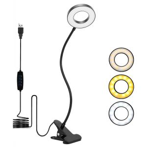 48LED USB Reading Lights Flexible Gooseneck Dimmable Table Lamp Clip On Indoor Eye Protection Desk Light for Room Study Book Clamp Lamp 学习护眼台灯
