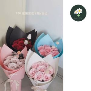 S Size Bouquet Romantic Soap Flower Bouquet 520 Valentines Day Birthdays Anniversaries Special occasions