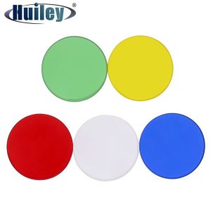 5 Pieces/Set Optical Filter Diameter 32 mm Transparent Green Blue Red Yellow Frosted White Optical Glass for Biological Microscope