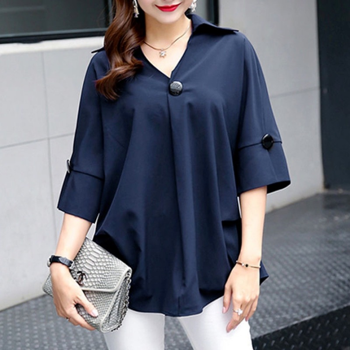 Plus Size Clothing for Women  Chiffon blouse, Casual cotton top, Women  shirts blouse