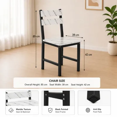 Dinning Table Set with 4 Chairs Home Restaurant Dinning Table 4 Seater For Living Room Dining Room (1 Table + 4 Chairs)