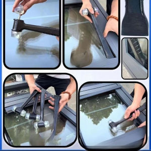 Búa cao su 2 đầu tích hợp tay cầm bẩy kính nêm kính đa năng