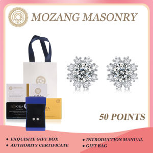 GRA GE1stud earrings Moissanite Italy genuine Diamond with GRA Certificate men and women with the same