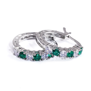 Thời trang đá Cubic Zirconia khuyên nụ Thời Trang Bông Tai bằng đồng trang sức làm nổi bật đầy màu sắc Zirconia tôn tạo