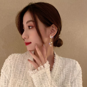 【COD】Shiny Butterfly Front-back Drop Earrings Long Tassel With AAA Zirconia Diamonds Statement Jewelry Luxury Style For Lady Girls Wear Accessories