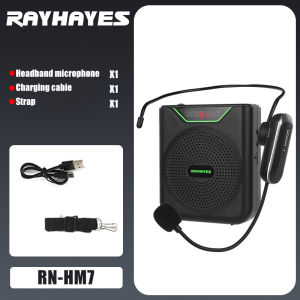 RAYHAYES Multifunctional Loudspeaker Rechargeable Lapel Microphone with Bluetooth for Teaching Gift Christmas Gift