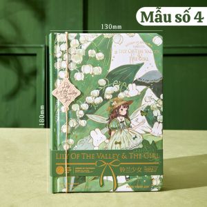 Sổ tay bìa cứng - nhật kí ghi chép a5 phong cách cổ điển chủ đề tiểu tiên nữ - lily of the valley and the girl