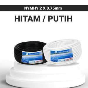 Kabel Tembaga Asli Kabel Listrik Kabel NYMHY 2x0.75 mm Putih Hitam