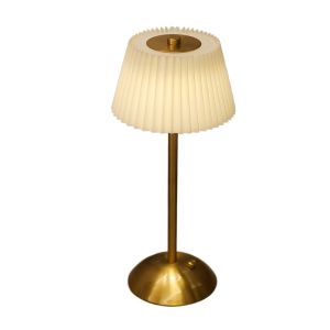 PAXTONE Stepless Dimmable Small Pleated Table Lamp Touch Control 3 Color Lights LED Bedside Lamp Vintage USB Rechargeable Nightstand Light Bedroom