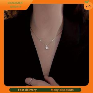 ❣️❣️❣️ Fashion 925 Sterling Silver Round Zircon Necklace Minimalist Style Charm Choker Pendant Party Gift For Womens Fine Jewelry