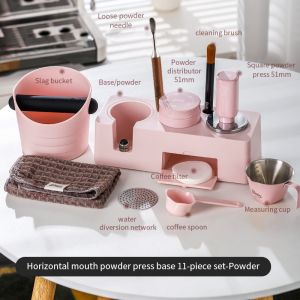 BINCOO Coffee Tamper Set Press Base Set Coffee Maker Distributor Portafilter Storage Base Powder Espresso Accessories 51/58MM