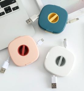 Rotatable Cable Storage Box Extendable Wire Cord Organizer Data Winder Management Multifunction Portable Organiser
