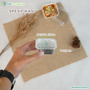 Alumunium Foil Tray Cup OX 100 Premium + Tutup Macaroni Schotel Klapertart Brownies Cake isi 100 pcs