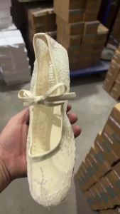 Mesh Bowknot WomenS Shoes 2026 New Spring Summer Flat Mesh Breathable Shallow Shoes