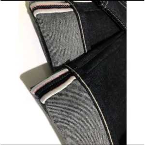 FeyDistro14 - Celana Denim Selvedge Black Indigo 14oz Jahitan Rantai