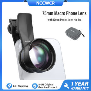 NEEWER 75mm Macro Phone Lens 3X Magnification Lenses with 17mm Threaded Phone Lens Holder LS-73