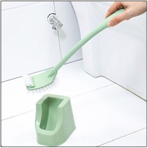 Chổi Cọ Nhà Vệ Sinh 2 Đầu Thông Minh - Bàn Chải Nhựa Làm Sạch Hai Mặt Cong Có Tay Cầm