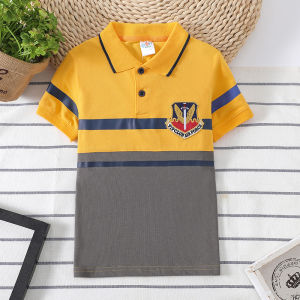 Kids shirt Boy Polo Shirt Cotton Parent-child outfit banquet 2-16 years Cotton Fashion and Lively