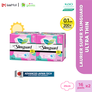 LAURIER SUPER SLIMGUARD 25CM 16S TWIN PACK