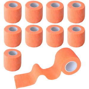 Self Adhesive Bandage Wrap 10 Pack Athletic Tape 5cm X 5m Sports Tape Breathable Waterproof Elastic Bandage for Sports Wrist and Ankle Wrap Tape Non-Woven Bandage