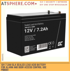 12V 7.2Ah SLA Sealed Lead Acid Battery for Alarm and Door Access Control Power Backup use PBB001