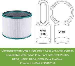 🔥Original and Authentic🔥 Replacement Compatible with dyson DP01 DP02 DP03/Pure Hot HP00 HP01 HP02 HP03 Filter Air Purifier Accessories HEPA&Active Carbon Nano Protect filter