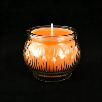 24H 7 Colour Lotus Shape Smokeless Ghee Lamp Eco-Friendly Safe Prayer Candle For Home Temple Decor