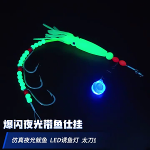 Soft Squid Fishing Trolling Lure 22g Luminous UV Squid Jigs For Sea Fishing Boats Fishing Wobbler Baits Rockfishing