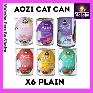 AOZI CAT CAN PLAIN FLAVOR 6PCS 430g Double Flavor 400gx6 Assorted x6