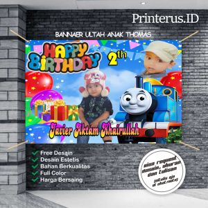 Ambil Promonya Sekarang >> SPANDUK BANNER ULANG TAHUN ANAK THOMAS