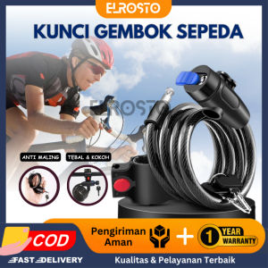 ELROSTO Kunci Gembok Sepeda Kabel Baja Anti Maling