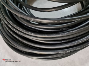 Thai Yazaki สายไฟ THW 1x10 Sqmm. สีดำ ตัดยาว 10 เมตร