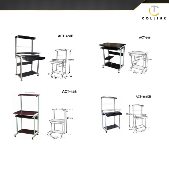 Computer Table with Printer Stand and Sliding Drawer ACT | Easy Setup ...