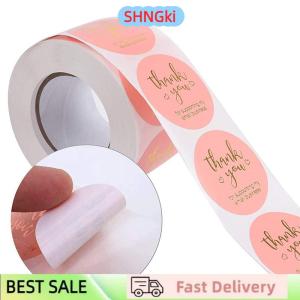 SHNGki 500pcs Thank You Round Sticker Scrapbook Letter Handmade Stickers Seal Labels Stickers Wedding Gift Flower Decoration