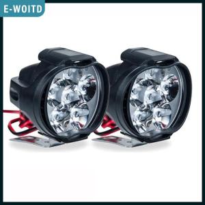 E-WOITD 1 LED Motorcycle Headlight White Super Bright 6 LED Work Spotlight
