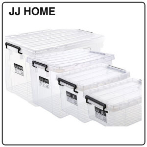 【JJ HOME】Stackable Transparent Storage Box / Storage Organisers / Multipurpose PP Storage Container with Handle