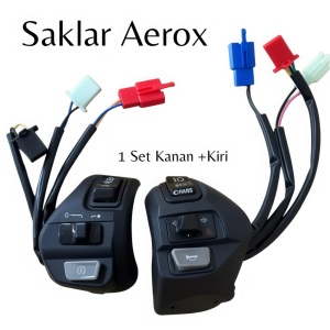 1 Set Saklar Aerox 155 (Kiri + Kanan) Plus Fitur Dim 3 Tingkat & Hazard