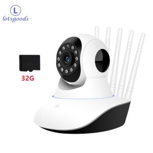 720P 1MP WiFi Surveillance Camera Two-way Voice 360 HD Security Baby Pet Monitor Infrared Night Vision Remote Monitoring Motion Detection with Bracket