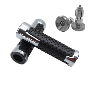 Motorcycle Handle Grip Click Handle Grip Universal Handle GripNon-slip Handle Cover with Stainless Steel Bar End For HONDA Click 125i 150i V2 V3