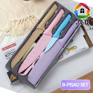 Pisau set lengkap Pisau Dapur Set 6 in 1 Bahan Stainless Steel / Great Ceramic Knife Set pisau corak