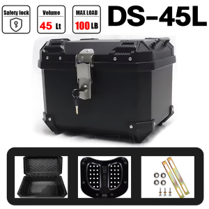 AENXRD HBX 45L Motorcycle Top Box Motorcycle Trunk Luggage storage box single-locking Large capacity Tail box