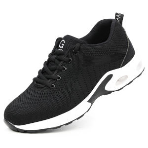 Mens Work Safety Boot Air Mesh Steel Toe Safety Shoes Indestructible Shoes Breathable Working Shoes Men Shoes