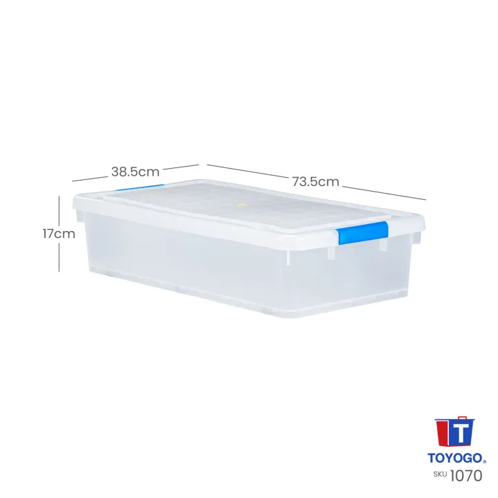 TOYOGO Large Storage Box with Wheels – Heavy-Duty Organizer (1070 / ...
