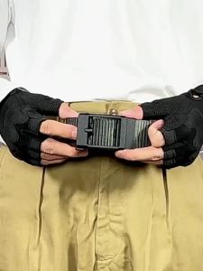 Stylish 3.8CM Matte Automatic Buckle Belt Casual Jeans Waist Belt Mens Nylon Quick-drying Belt