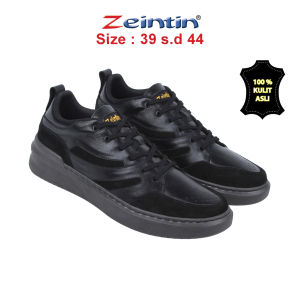 Zeintin - Sepatu Sneakers Pria Putih Bahan Kulit Sepatu Casual Fashion Pria AS 7056