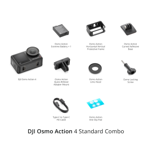 DJI Osmo Action 4 - Action Camera |10-bit & D-Log M Color Performance | Long-Lasting Battery Life