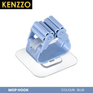 KENZZO Wall Mount Mop Hooks Bathroom Kitchen Living Room Brush Broom Umbrella Clamp Holder Penyangkut Penyapu