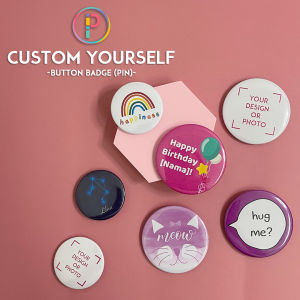 [NO MINIMUM ORDER] DIY Custom Made Button Badge Pin With Your Favourite Photo Gambar Design Personalised Customised Door Gifts Birthday Anniversary Event Party Team Company BFF Family Couple 客制化按钮徽章照片 礼物