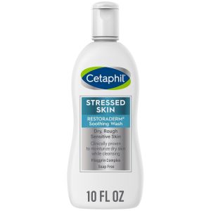Cetaphil RESTORADERM Soothing Wash 10 fl oz Soothes Dry Stressed Skin Hypoallergenic Soap & Paraben Free National Eczema Association Endorsed